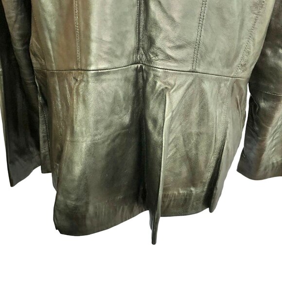 Genuine Leather Jessica London 20W Womens Black Blazer Sleek & Classic Design - Picture 10 of 11